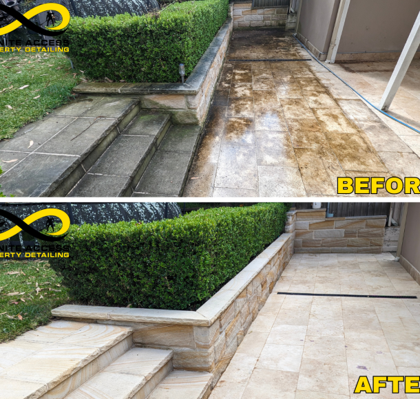 landscape before after